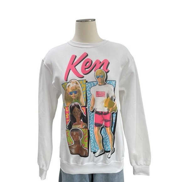 Ken Barbie Graphic Sweatshirt Retro 90s Y2K Barbiecore Movie Inspired Pullover - Picture 3 of 9